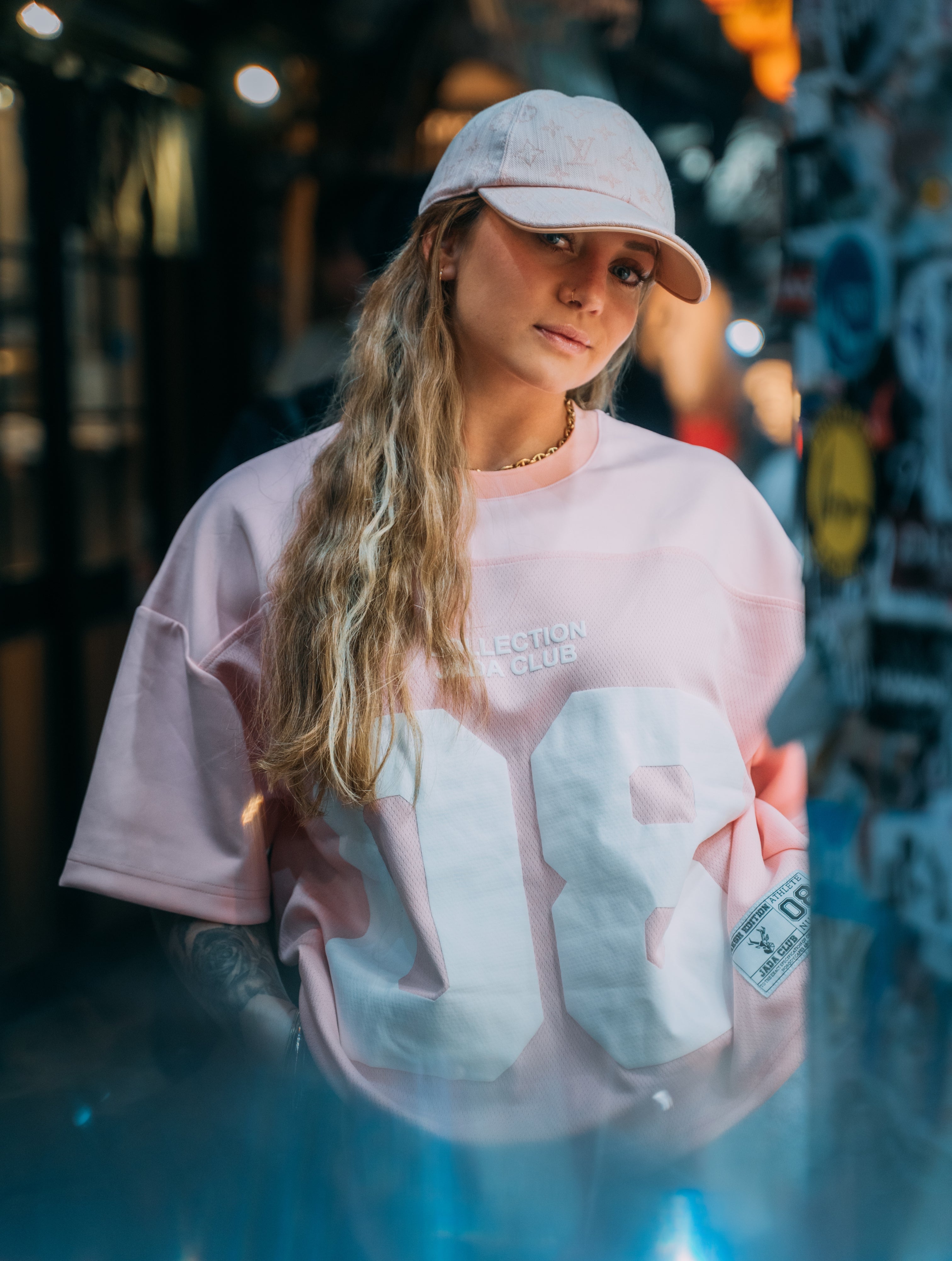 T-Shirt Oversize Mesh - Édition Pink