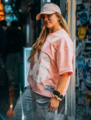 T-Shirt Oversize Mesh - Édition Pink