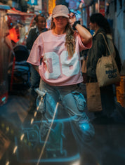 T-Shirt Oversize Mesh - Édition Pink