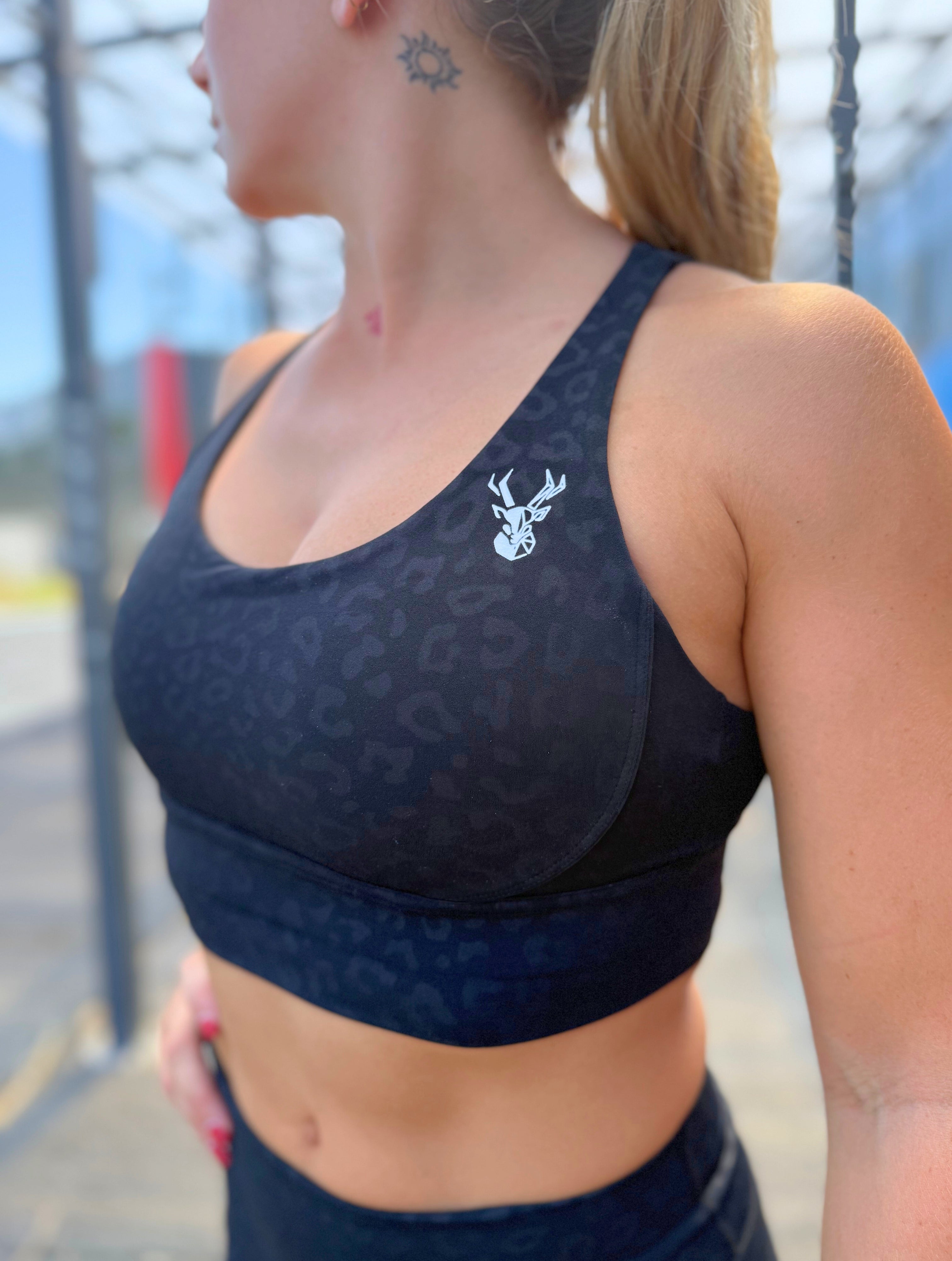 Brassière Léopard Black