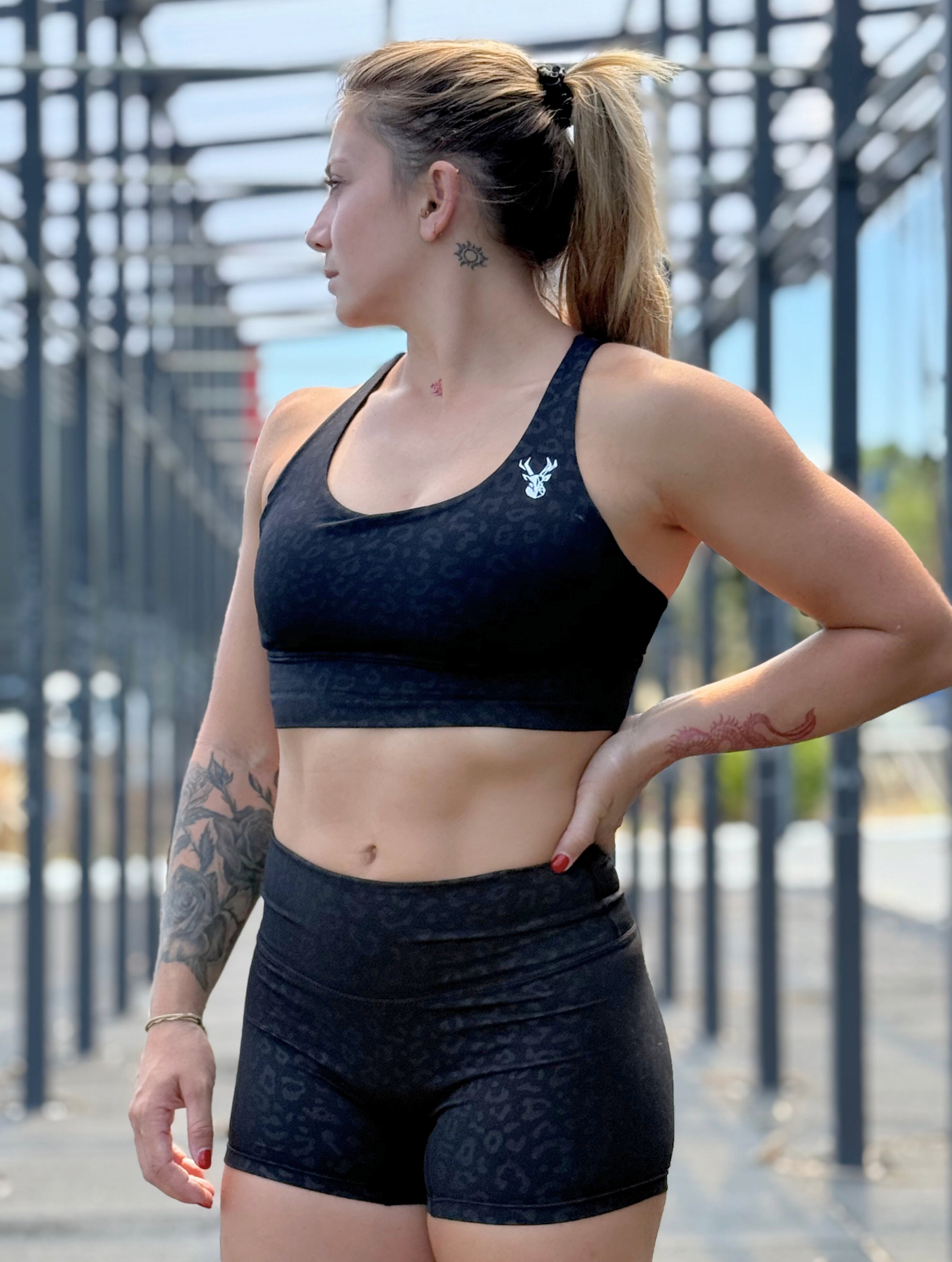 Brassière Léopard Black