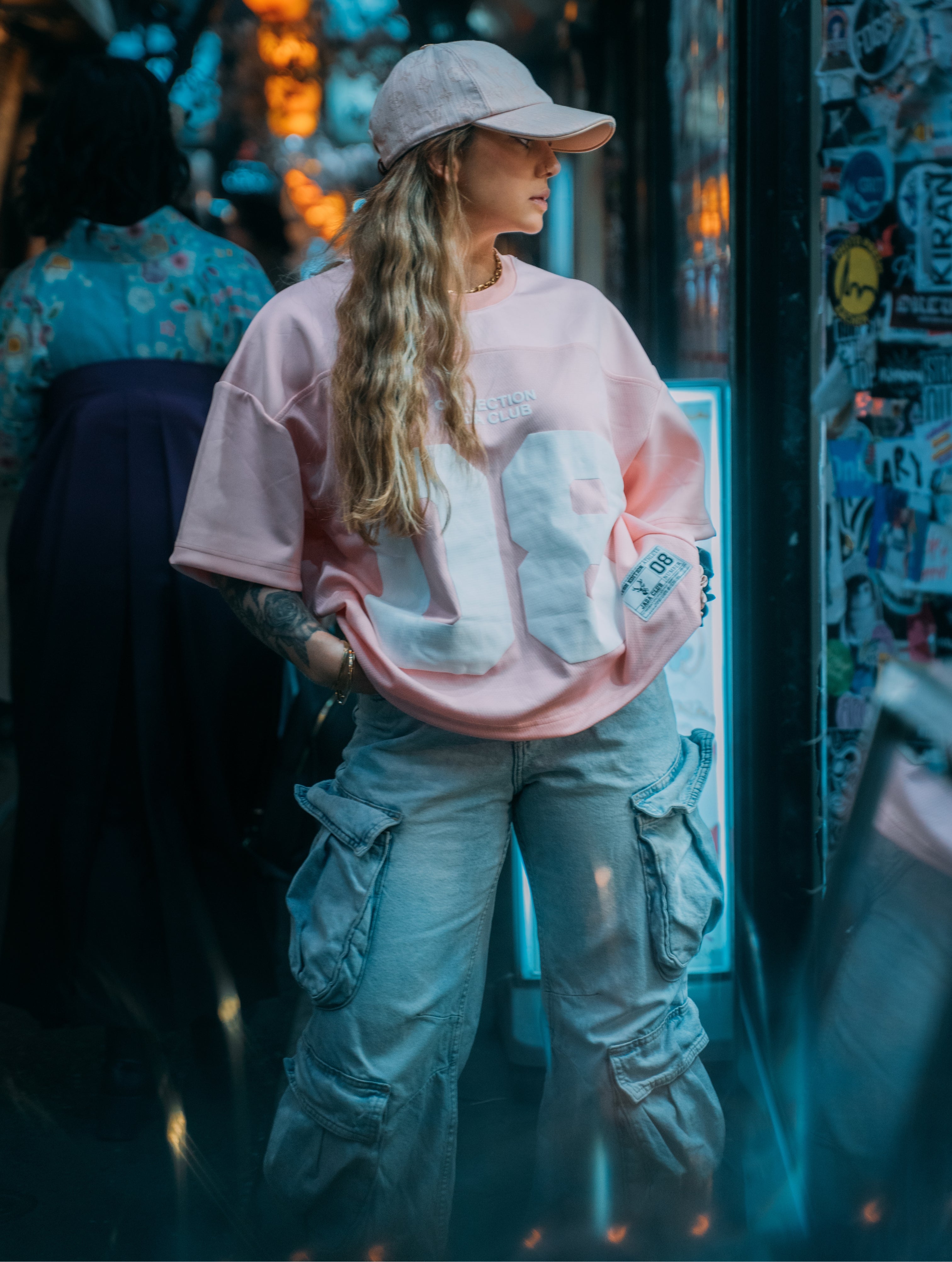 T-Shirt Oversize Mesh - Édition Pink